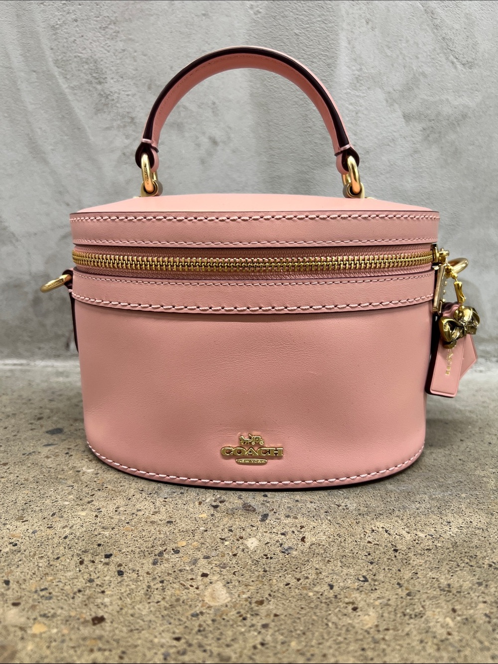 Coach Pink Leather Mini Vanity Satchel